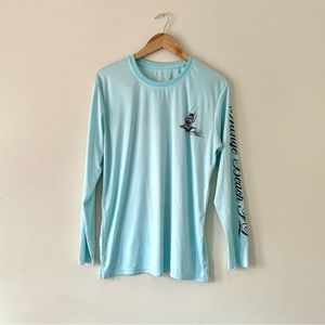 Spicy Tuna Aqua Blue Fishing Long Sleeve shirt